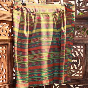 Francesca's mini skirt colorful aztec print